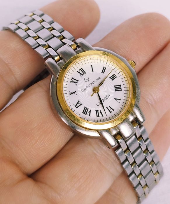 Ceas de damă Claude Valentini cu cuarț, din oțel inoxidabil.