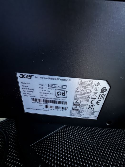 Acer Nitro RG241Y 165Hz IPS Gaming Monitor