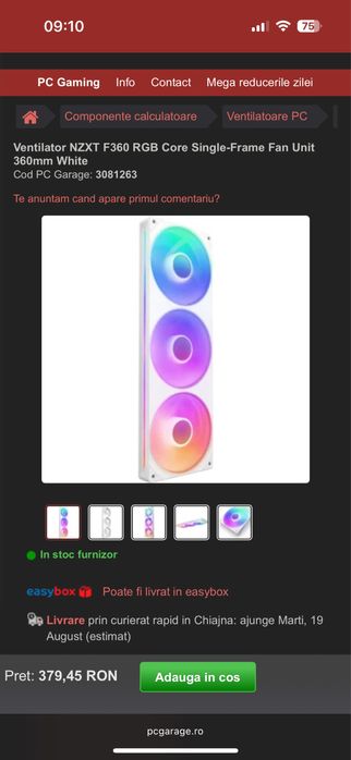 NZXT Kraken 360 rgb alb + NZXT F360 alb