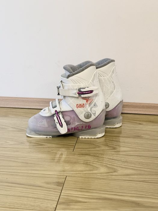 Bocanci ski copii 28-31, 33, 34-35, skiuri copii 90cm, casca UVEX