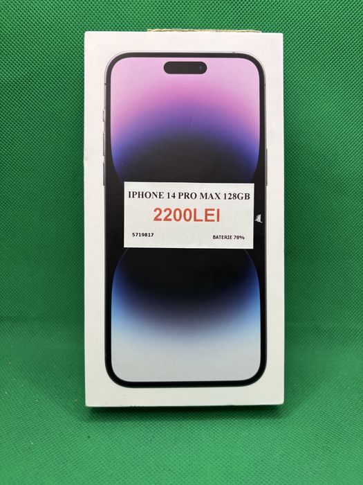 IPHONE 14 PRO MAX 128gb baterie 78% •Amanet Lazar Crangasi •57198