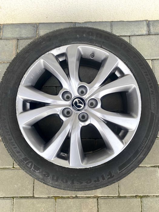 Jante Mazda R18 + Anvelope Firestone M+S – 2 buc., originale, uzate