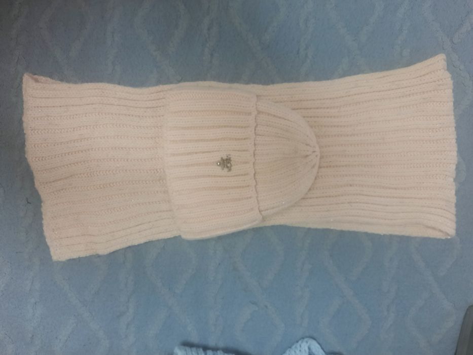 Шапка и снуд розовые