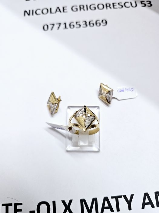Vand set bijuterii din aur 14 k 4.76 g cod 410 411
