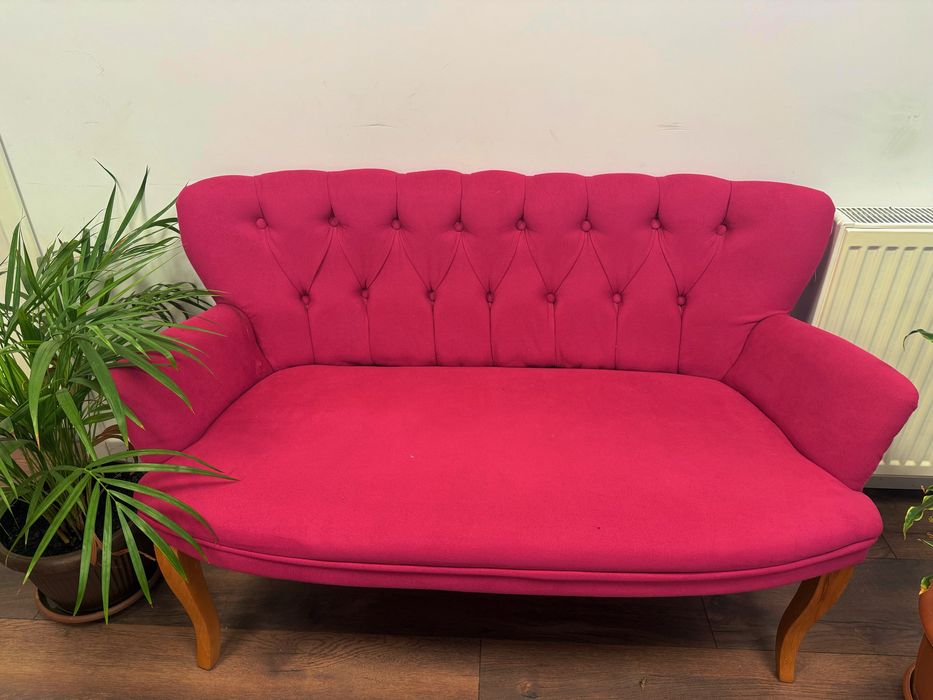 Vand set fucsia canapea si 2 fotolii