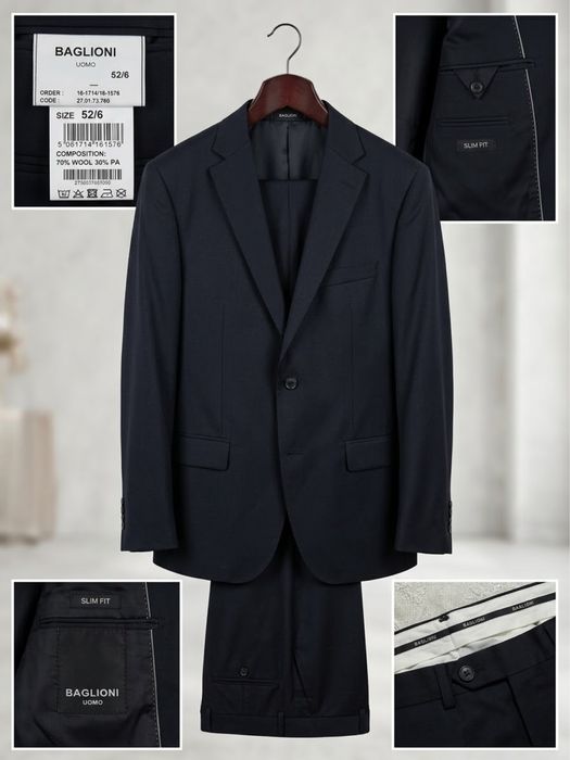 Итальянский мужской костюм Baglioni UOMO (Оригинал Шерсть) — Новый