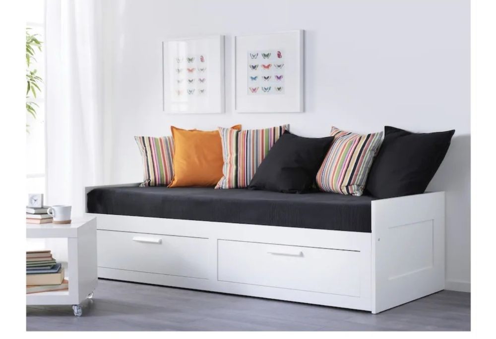 Кровать IKEA Бримнэс, 80x200 см, белый