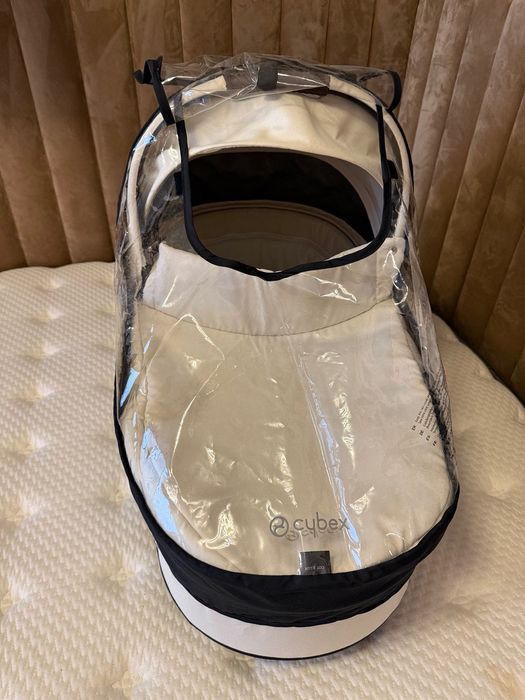 Кош за новородено Cybex Cot S Seashell Beige + дъждобран