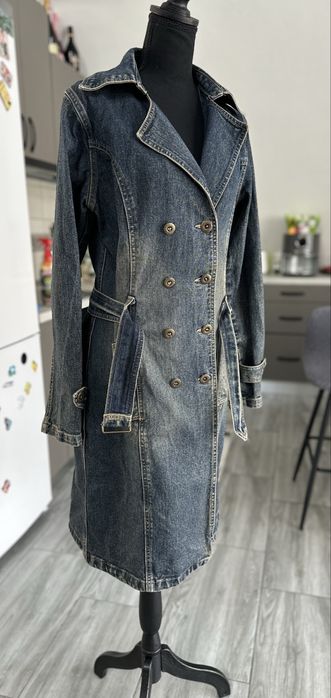 Jacheta din denim lunga