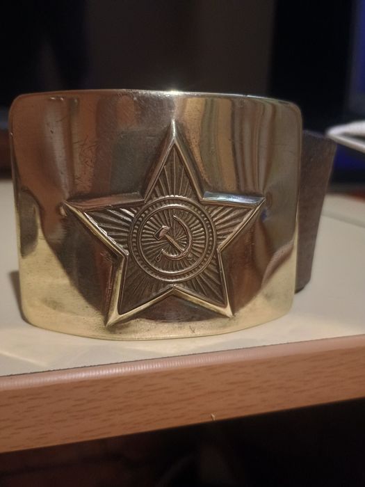 Кожаный солдатский ремень СССР