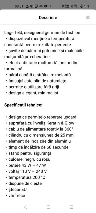 Ondulator par Rowenta Keratin Shine Ellite
