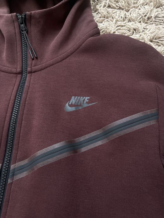 Hanorac Nike Tech Fleece - Burgundy - Full Zip