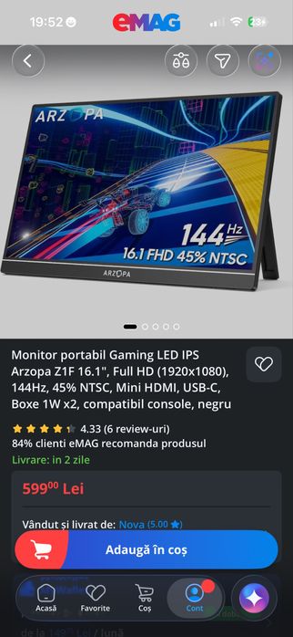 Monitor portabil arzopa