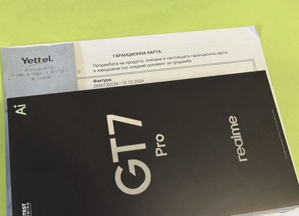 КАТО НОВ 512GB Realme GT7 Pro Гаранция Yettel 2027г. Orange gt 7