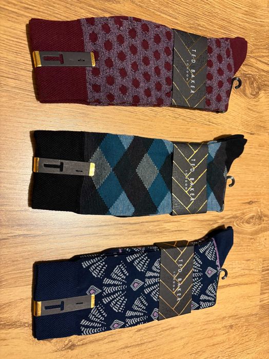 Ted Baker, 3 броя мъжки чорапи- разноцветни, 42-46