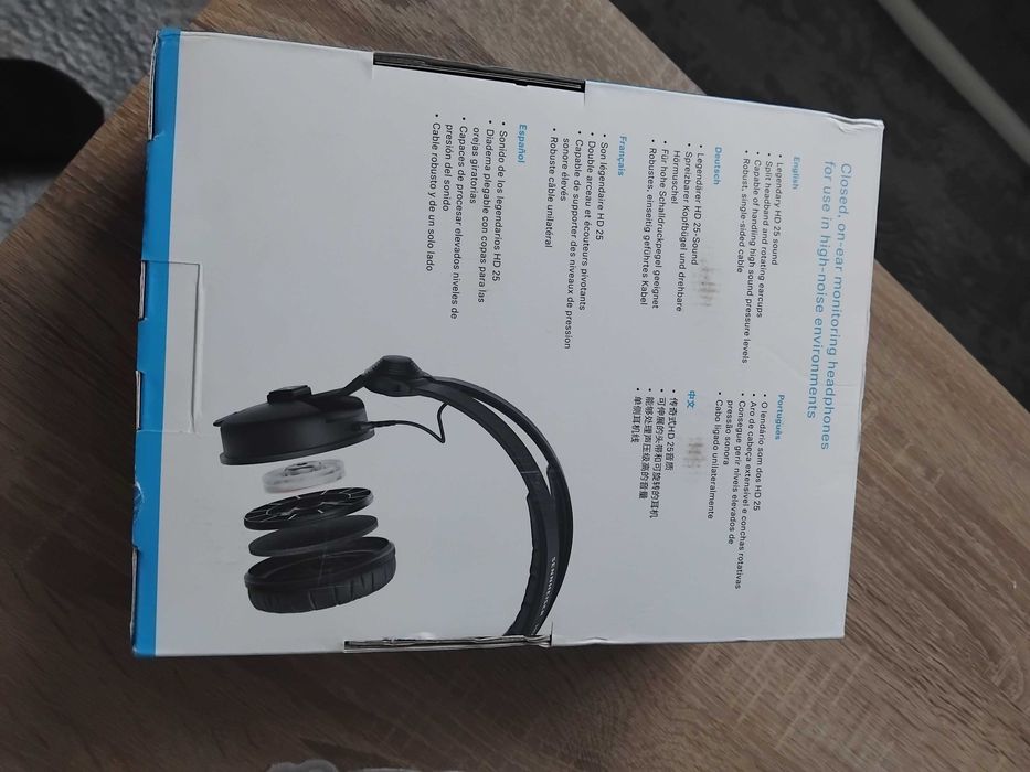 Sennheiser hd 25, гаранционни с два кабела и две подложки