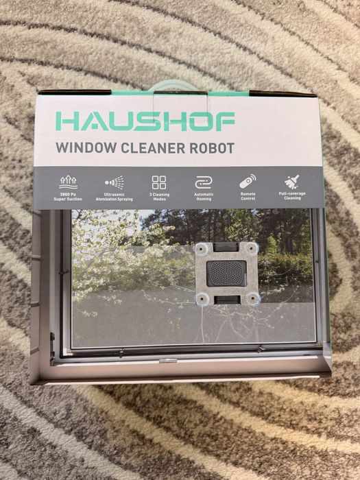 Robot de Spălat Geamuri Haushof – NOU, Sigilat – Pulverizare Automată, Putere 3800 Pa