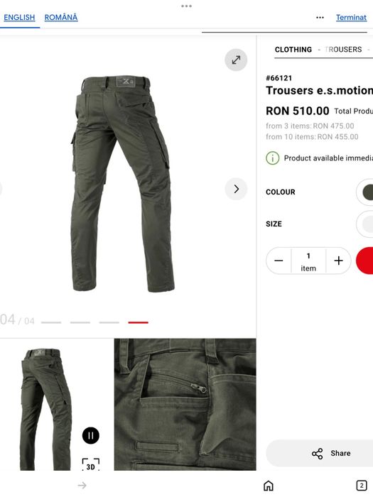 Pantaloni E.S. Veneto Motion Ten /54