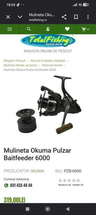 Vand/Schimb set 4 mulinete Okuma Pulzar pzb-6000