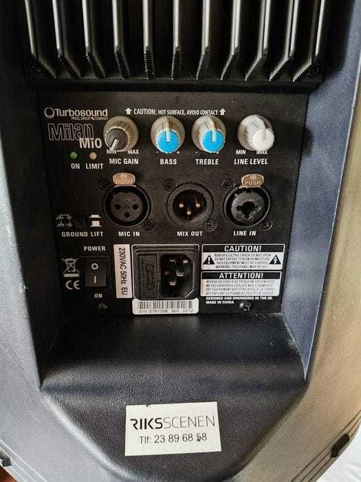 Boxe active 10” Turbosound Milan Mi0, pereche, woofer din neodim