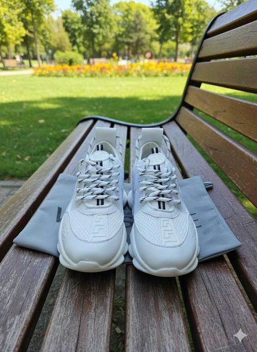 Adidasi Versace Chain Reaction Alb - Adidasi Fete Baieti