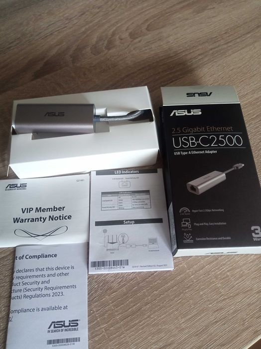 Placa de retea Ethernet ASUS USB-C2500, 2.5G