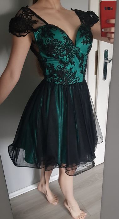 Rochie baby dress cu corset, verde