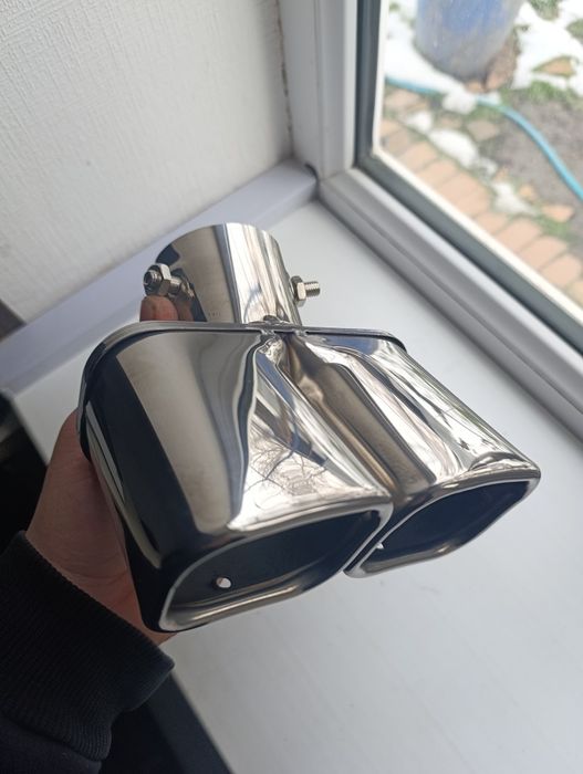 Насадки на глушитель двойные. Универсальные.