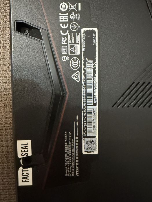 Laptop MSI GF63 8RC, i7 Gen 8, GTX