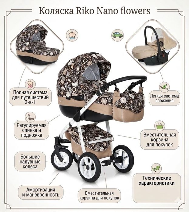 Продам коляску Riko Nano Alu Tech