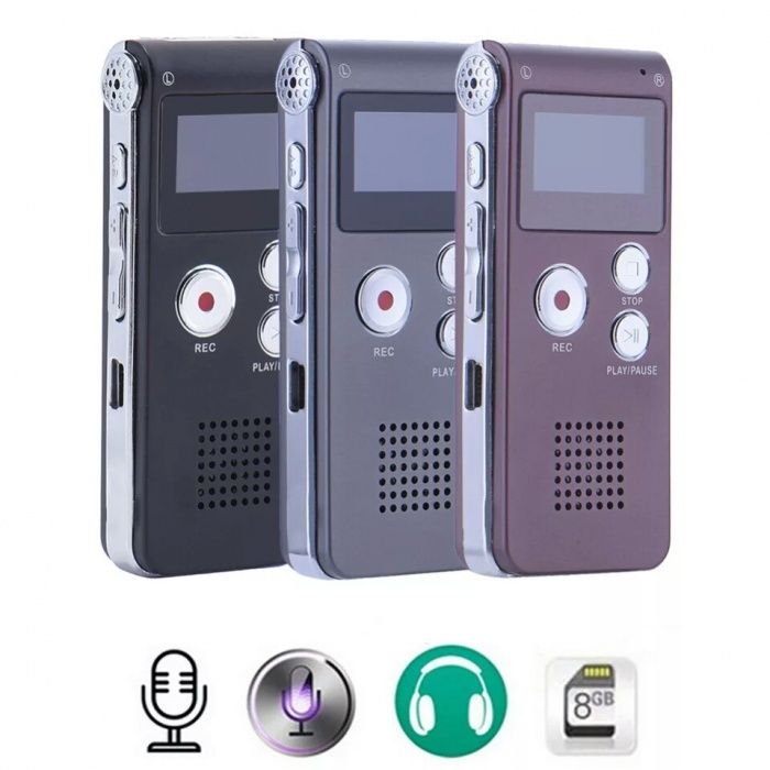 диктофоны новые цифровые 8 гигабайт, очень хорошо пишут звук