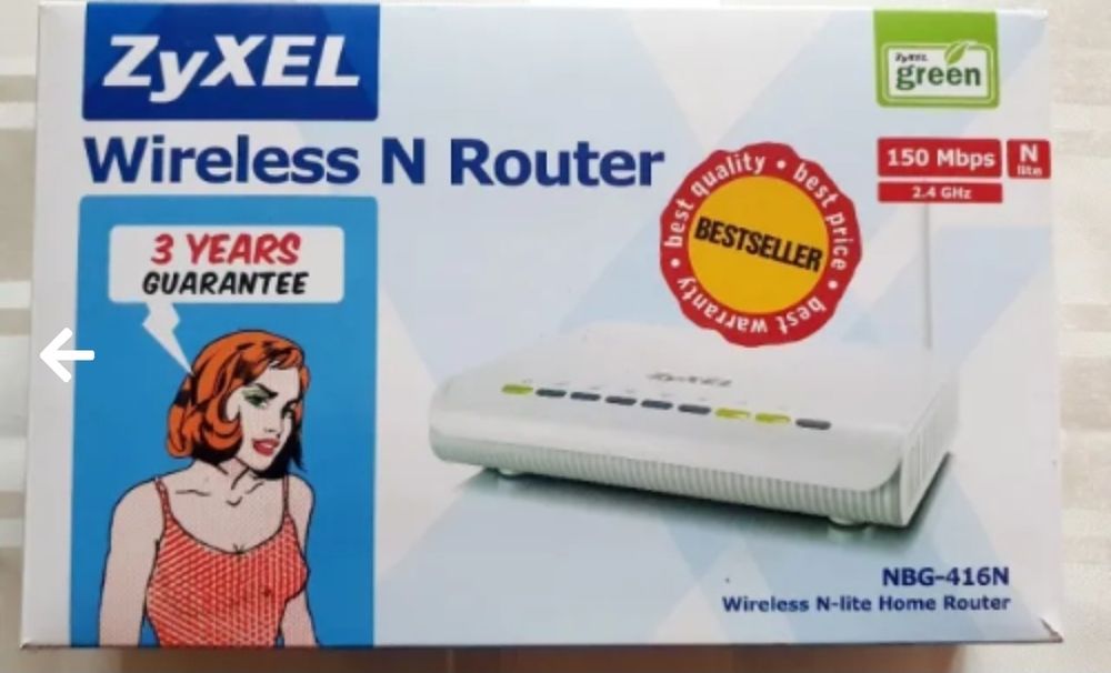 Безжичен N-lite рутер ZYXEL NBG 416N !