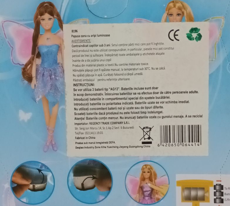 Păpușa Zâna cu Aripi luminoase