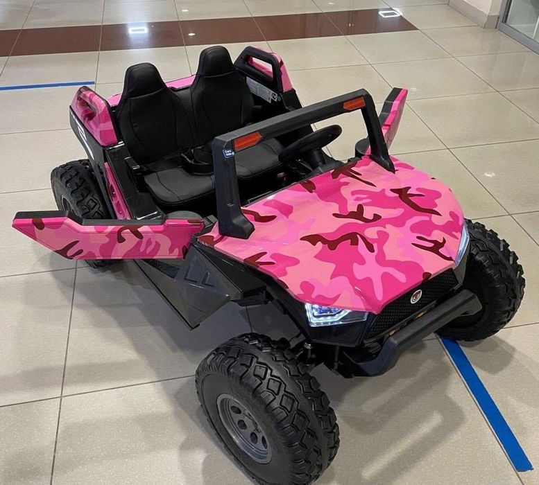UTV electric pt 4 copii, Kinderauto BJX1928 24V 14Ah , 500W PINK CAMO