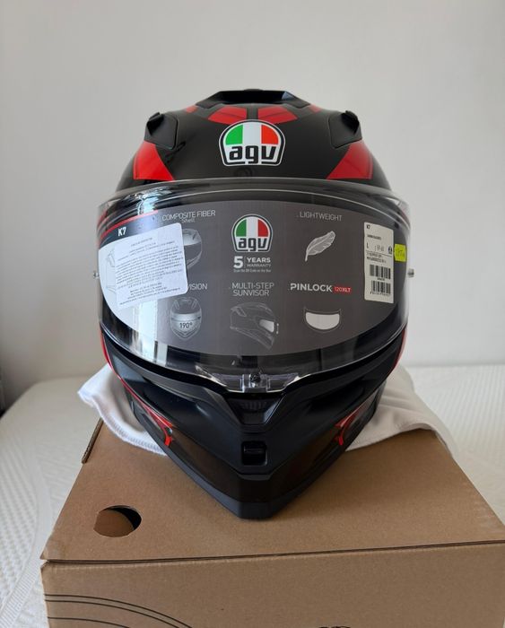 CASCA Moto AGV  FULL-FACE K7 Agv E2206 Black/Red