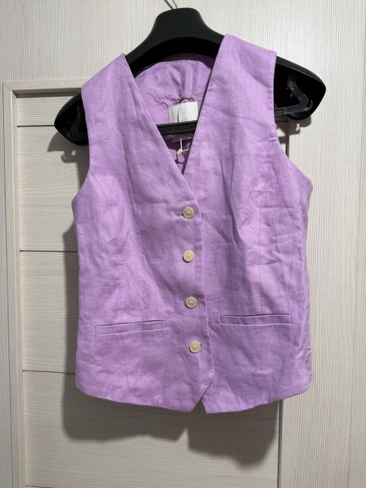 Льняная жилетка Mango
