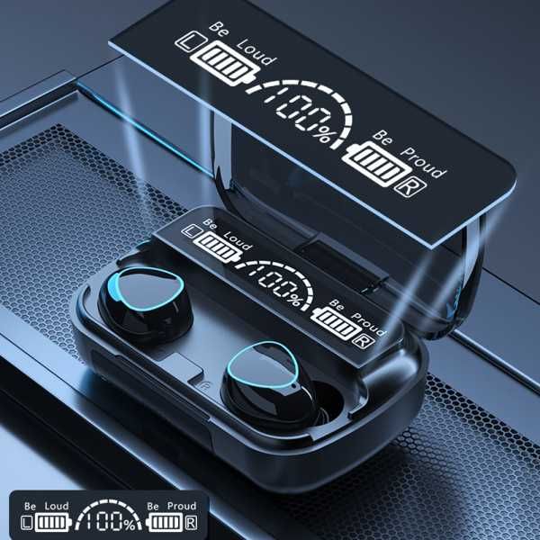 Светещи Безжични Слушалки HD LED дисплей М10