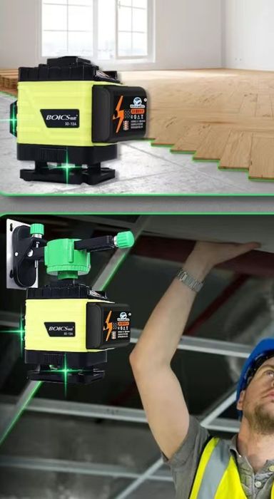 Лазерный уровень 4д комплект