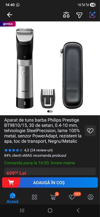 Aparat de tuns corporal philips 9000 prestige nou sigilat original