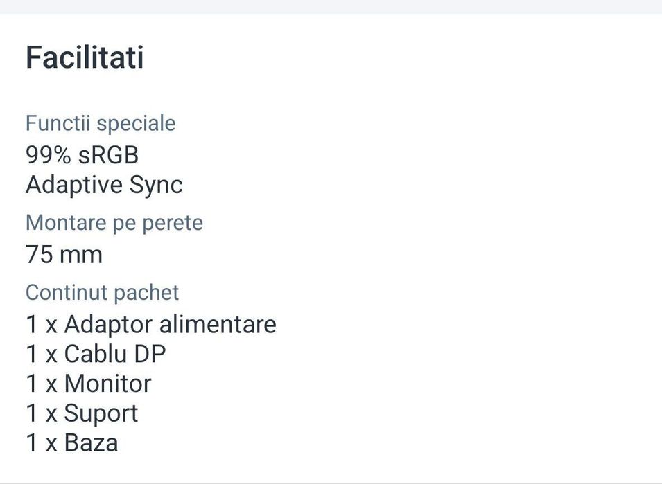 Vând monitor gaming