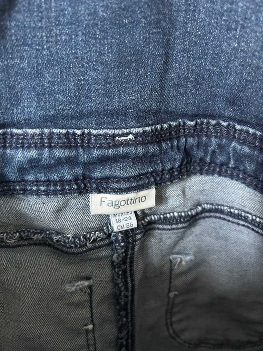 Salopeta unisex denim/blug Fagottino albastra, 18-24 luni / 86cm