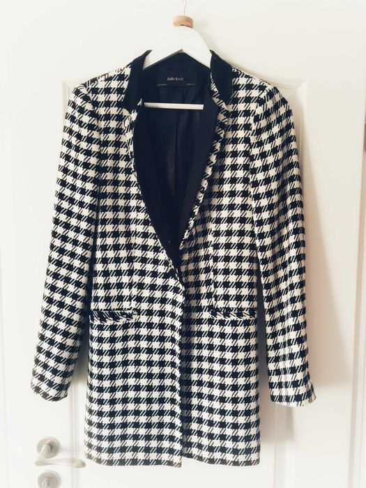 Zara, sacou in carouri, nou, marimea S