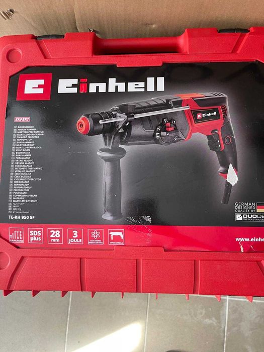 Rotopercutanta Einhell TE-RH 950 5F - SDS-Plus, 950 W, 3 J, mandrina interschimbabila, cutie transport