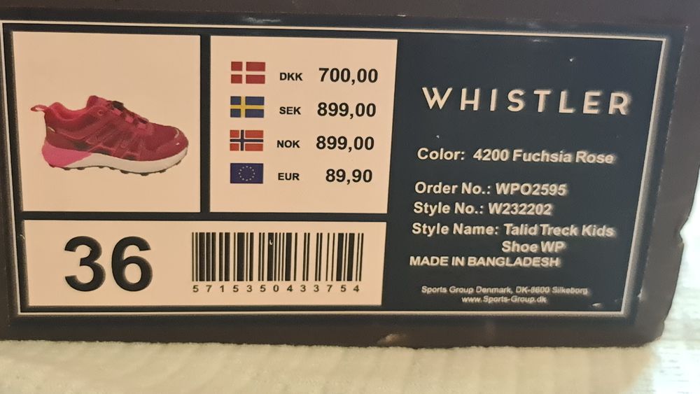 Whistler Детски Обувки Сникърси Talid Treck WP н 36