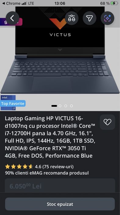 Laptop gaming hp victus