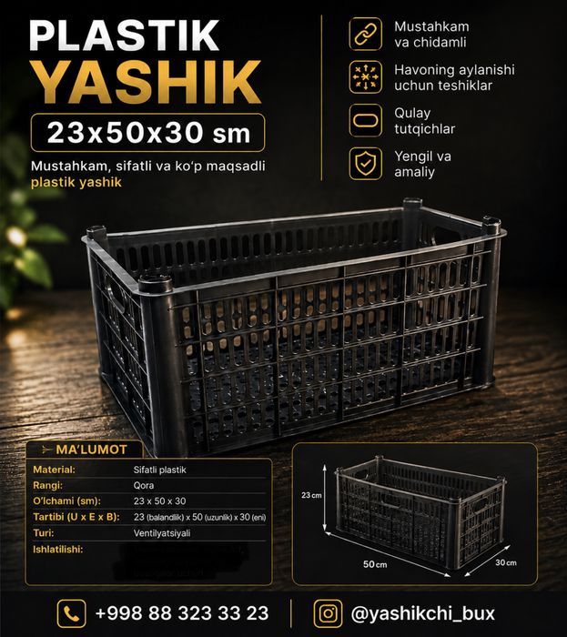Plastik yashiklar bor