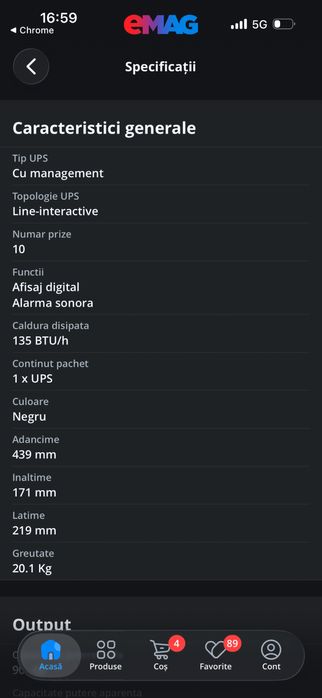 UPS APC Smart-UPS C1500 BATERII NOI 230V, Stare perfecta