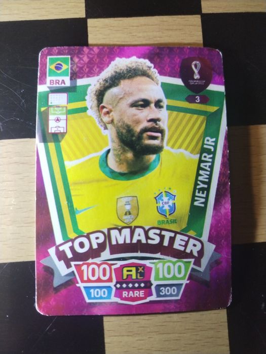 Cartonaș de fotbal cu Neymar Jr. Top master rar