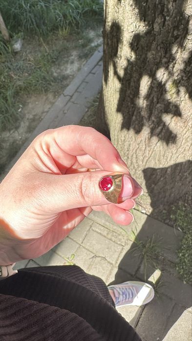 Inel aur 18k Rubin