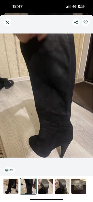 Сапоги замша 37 р